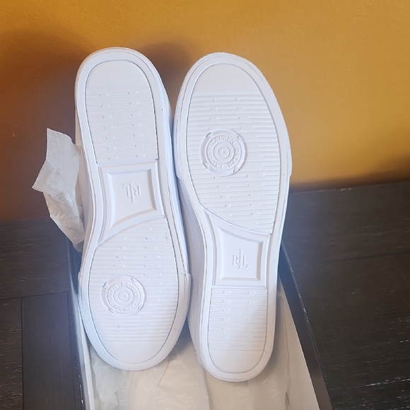 Ralph Lauren White and Blue Slip-On Shoes - Picture 2 of 6